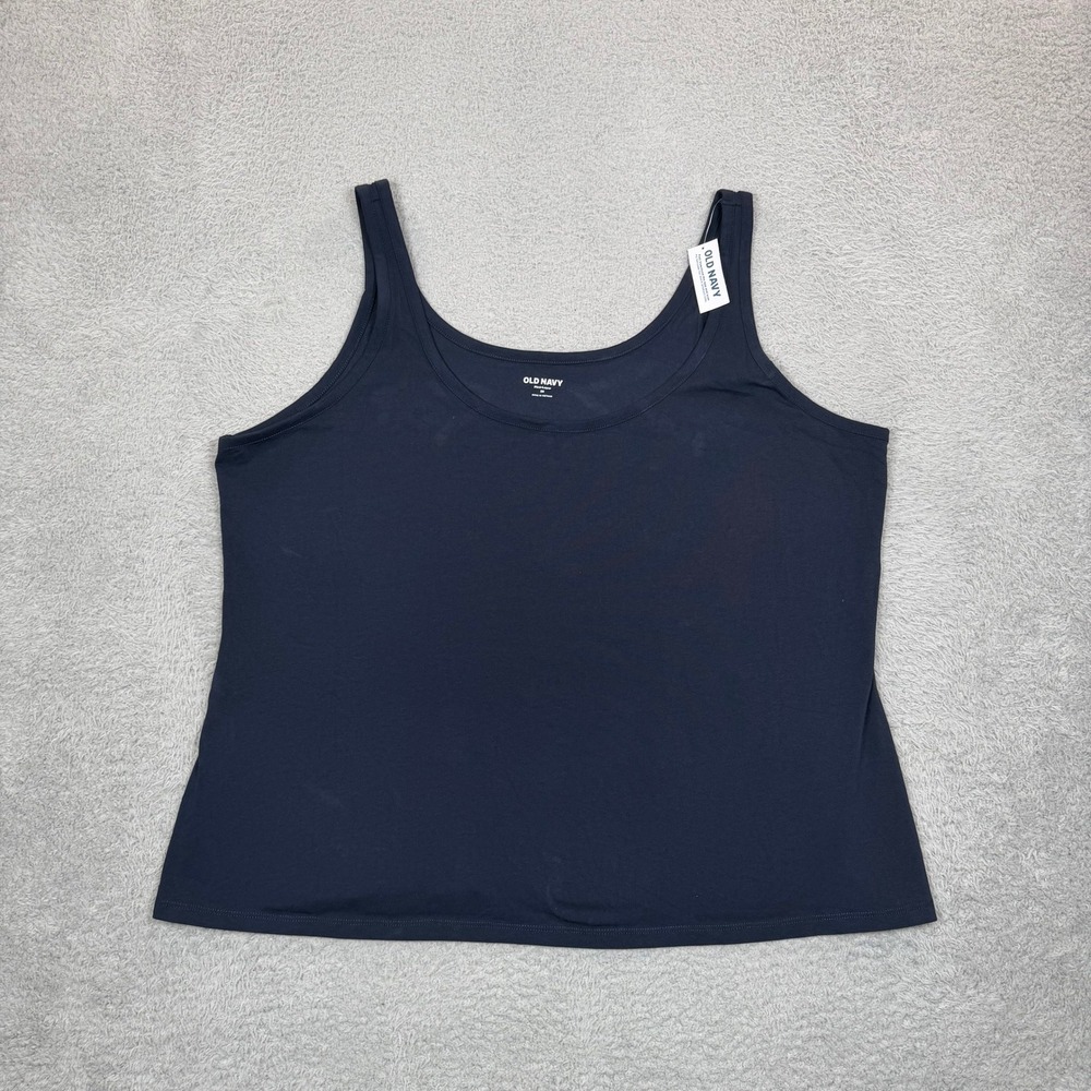 Old Navy Womens 3X Navy Blue First-Layer Scoop Neck Tank Top NWT